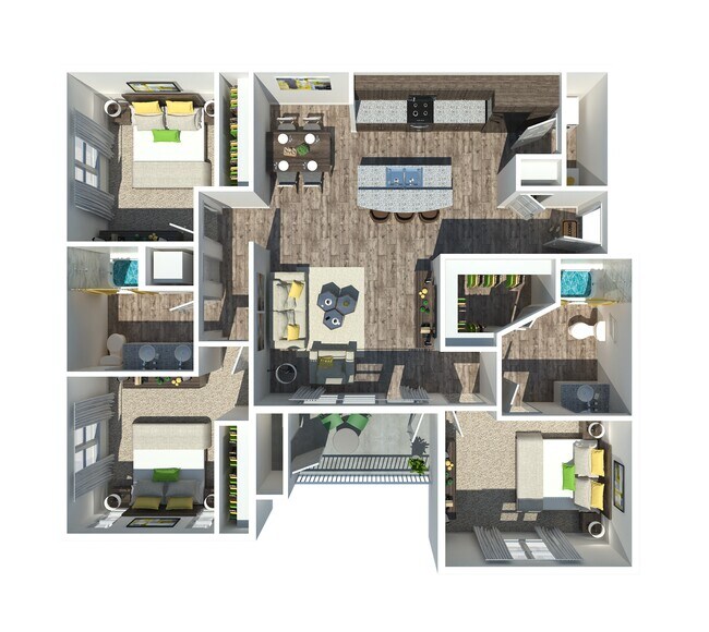 3 Beds • 2 Bath 10201 floor plan